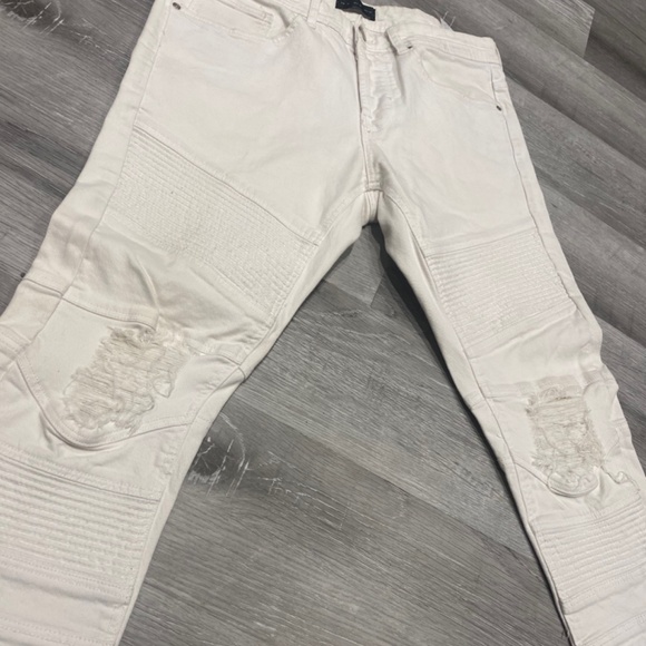 Balmain inspired white denim jeans - Picture 2 of 3